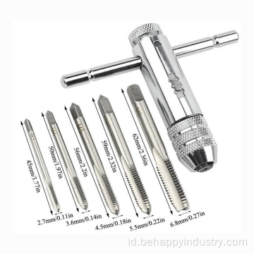 Djustable Ratchet Wheel Tangan Tap Wrench Holder Reversible